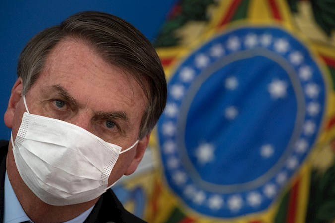 President Jair Bolsonaro during a press conference, after meeting with ministers at the Planalto Palace, on the measures adopted by the government against the expansion of the coronavirus, this Wednesday, in Brasilia