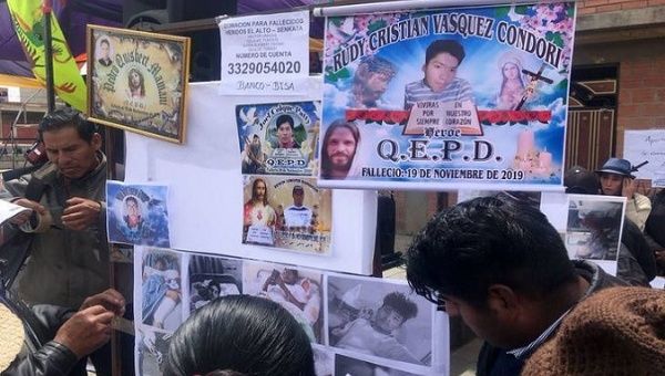 Family and friends pay tribute to Senkata victims in El Alto province