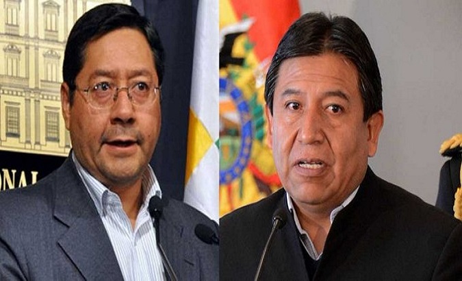 Bolivian presidential candidates for the MAS party Luis Arce and David Choquehuanca