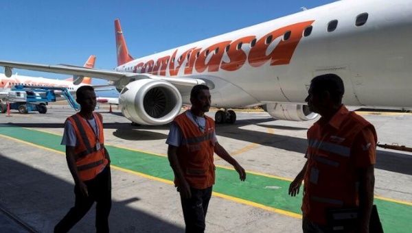 The U.S. has sanctioned Venezuela's primary airline.