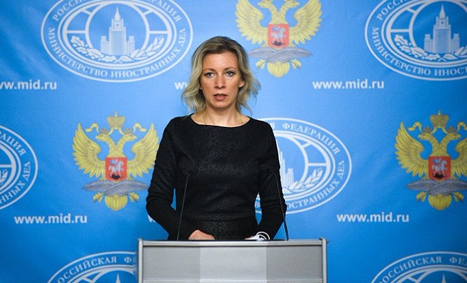 Foreign Ministry spokeswoman Maria Zakharova in Moscow, Russia.