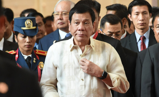 The Philippine president,  Rodrigo Duterte.