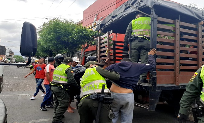 Cúcuta Police in migration control operation