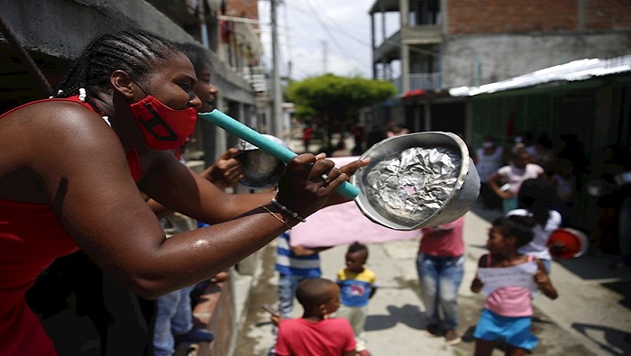 Residents of a Colombian town amid the ongoing coronavirus pandemic.
