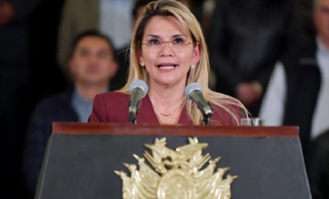 Self-proclaimed president Jeanine Añez, Bolivia, 2020.
