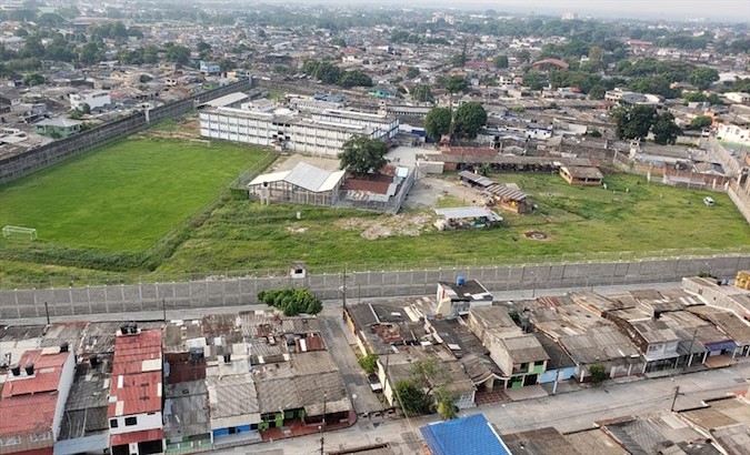 Aerial view of Villavicencio prison, Meta department, Colombia, April 30, 2020.