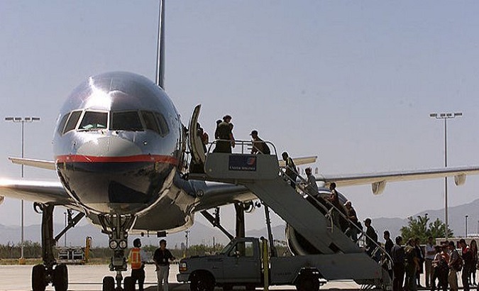 Guatemalan deportees boarding flight in the U.S. May 2020