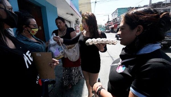 Transgender women in Guatemala receive supplies to cope with quarantine, March 26