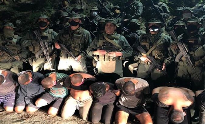 The largest group of mercenaries was captured in the mountainous area of Petaquirito, about 50 kilometers from Caracas.