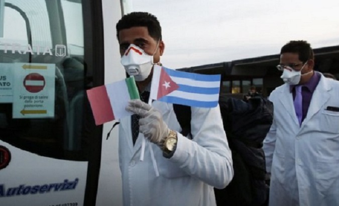 Cuban doctors travel to different countries to help in the fight against COVID-19, May 2020.