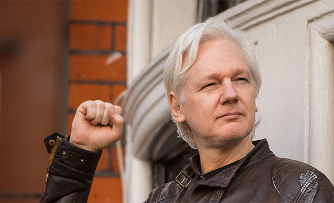 WikiLeaks founder Julian Assange, London, UK, May 19, 2017.