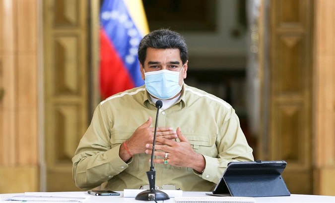 Nicolas Maduro during a press conference in Caracas, Venezuela, July 6, 2020.