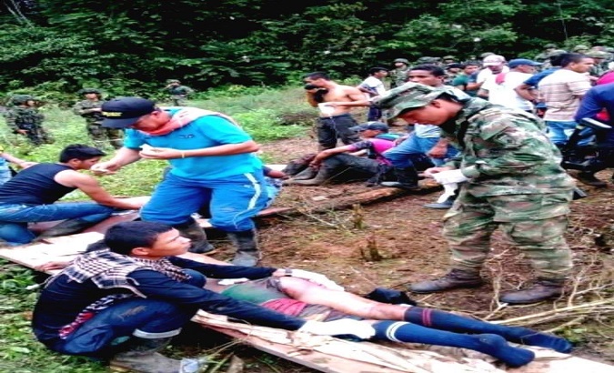 Victims of an attack on an indigenous community, Cauca Valley, Colombia, August, 2020.