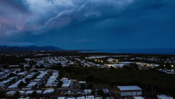 Tropical Storm Laura looms on the Guayama Horizon, Puerto Rico, August 22, 2020.