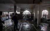 Interior of the mosque after the explosion, Dhaka, Bangladesh, September 5, 2020