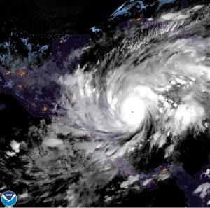 Hurricane Eta approches Nicaragua's coast, Nov. 2nd, 2020.