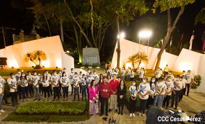 Official ceremony on the ocassion of Commander Carlos Fonseca Amador's death, Managua, Nicaragua, Nov. 8, 2020