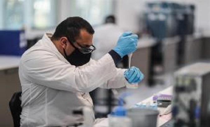 Workers from the mAbxience's laboratory in Argentina chosen by AstraZeneca for the production of the COVID-19 vaccine in Latin America, Nov. 12, 2020