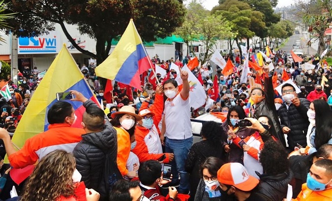 Rally in support of UNES presidential candidates, Quito, Ecuador, Nov. 28, 2020.