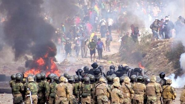 Bolivia's coup regime clashes with popular and social movements after ousting democratically elected president Evo Morales en 2019.