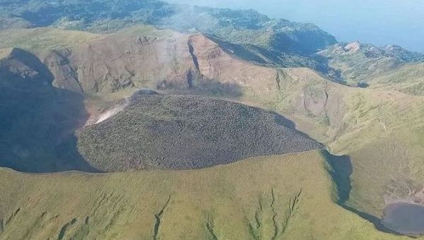 La Soufrière volcano, Saint-Vincent and the Grenadines, Jan. 1, 2021.