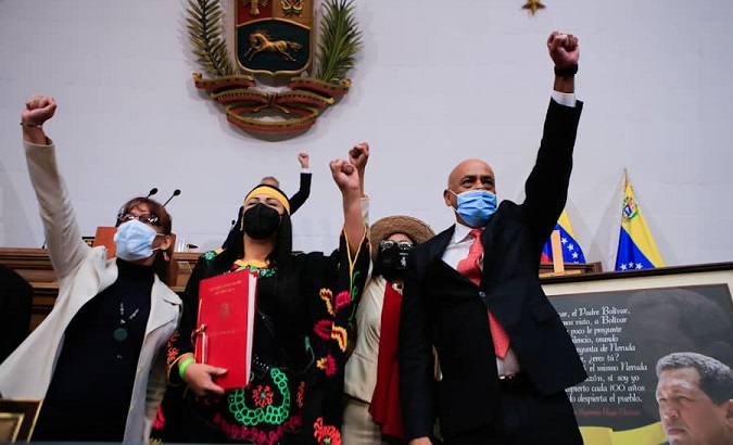 Lawmakers during the installation of the new National Assembly, Caracas, Venezuela, Jan. 5, 20221.