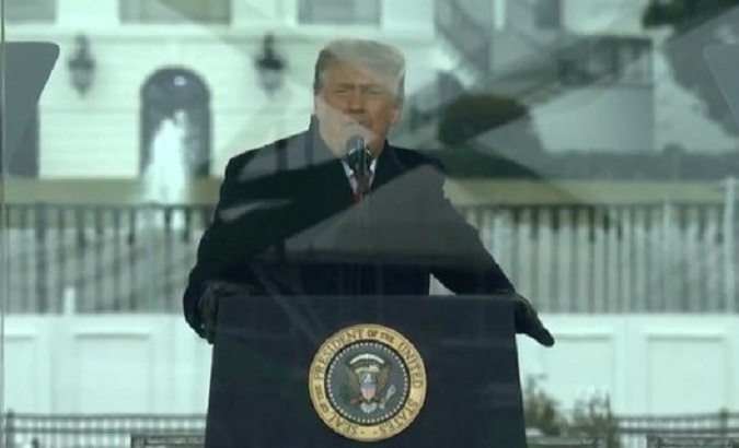 President Donald Trump at the White House, Washington DC, U.S., Jan. 6, 2021.