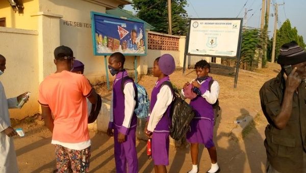 School students resume in Lagos, Nigeria, Jan. 18, 2021.