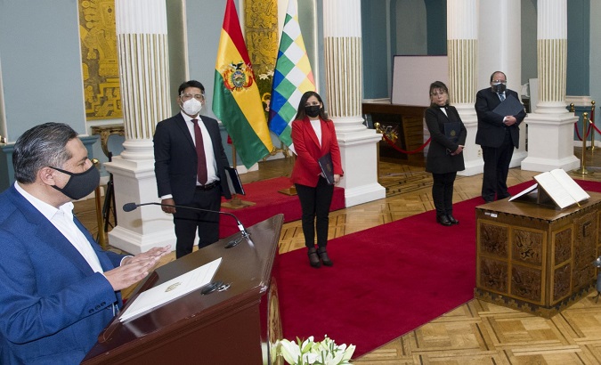 Bolivia's Foreign Minister appoints four ambassadors at the Ministry of Foreign Affairs, La Paz, Bolivia, Feb 4, 2021