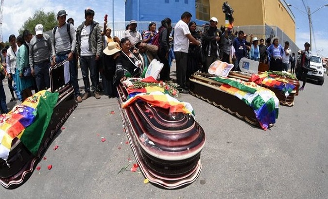 Funeral of Sacaba victims, Cochabamba, Bolivia, Nov. 17, 2019.