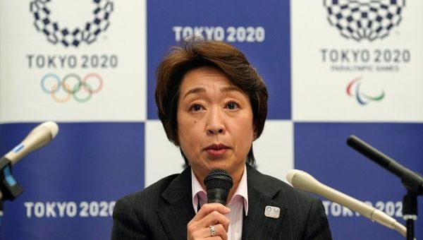 Seiko Hashimoto, President of the Tokyo 2020 Organising Committee of the Olympic and Paralympic Games, attends a press briefing after a council meeting in Tokyo, Japan, 03 March 2021. 