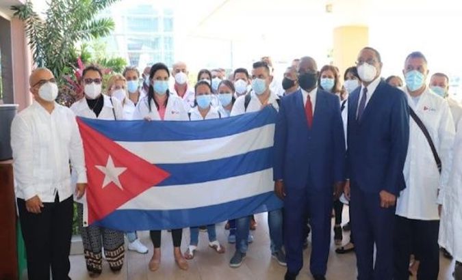 Cuban Doctors and embassy authorities in Maputo, Mozambique, March 18, 2021.