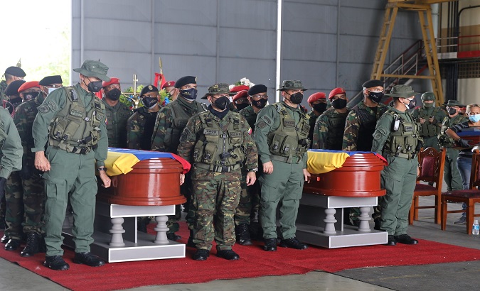 Funeral of two soldiers who were killed by a Colombian irregular armed group, Venezuela, March 23, 2021.