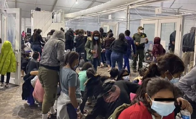 Facility for migrants in Donna, Texas, U.S., March 23, 2021.
