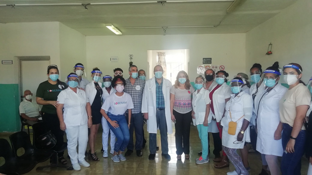 The application of the first dose of the anti-COVID-19 Soberana 02 vaccine candidate, in its phase III clinical trial, concludes at the 27 de noviembre polyclinic, in the municipality of Marianao, Havana, Cuba.
