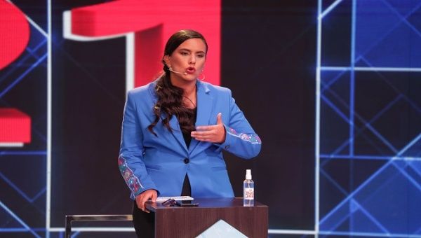 Presidential candidate Veronika Mendoza, Lima, Peru, March 29, 2021. 