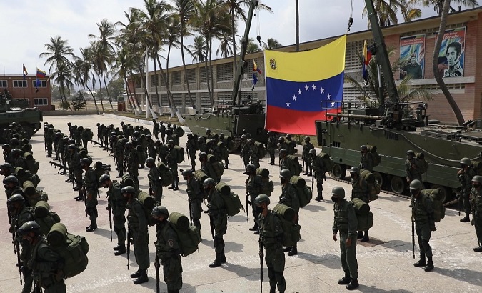 Bolivarian Armed Forces Marines prepare deployment on the border with Colombia, Venezuela, Apr. 6, 2021.