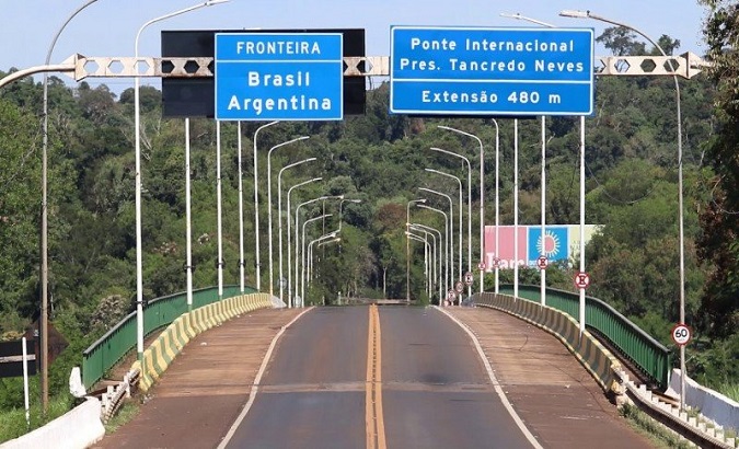 The Tancredo Neves international bridge between Brazil and Argentina, 2021.