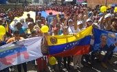 Venezuelans support the Essequibo Referendum in Sucre municipality, Nov. 28, 2023.
