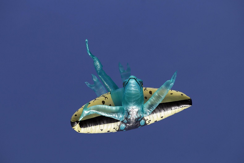 A balloon depicting a lizard