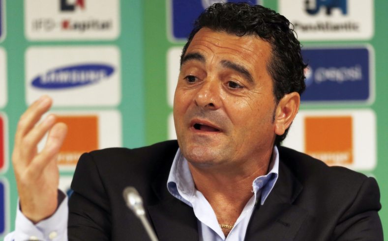 Equatorial Guinea's head coach Esteban Becker of Argentina, Jan. 16, 2015, ahead of their African Nations opening soccer match against Congo on Saturday.