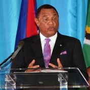 Chair of Caricom and Prime Minister of The Bahamas Perry Christie addresses the opening ceremony of the 26th Intersessional Meeting of the regional bloc Feb. 26, 2015.