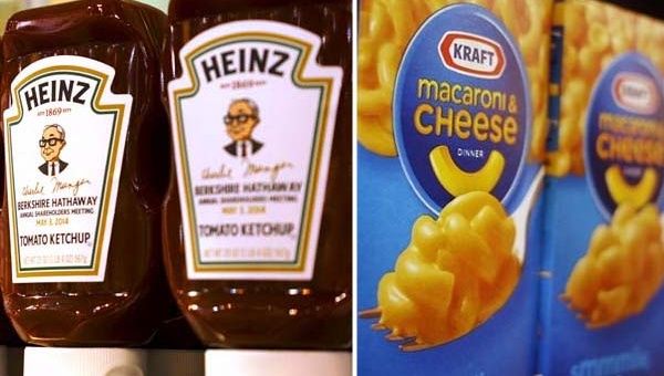 HJ Heinz (left) announced it is buying Kraft Foods. 