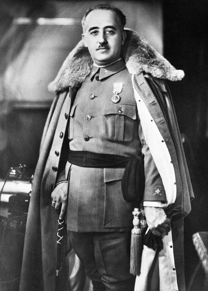 General Francisco Franco overthrew the democratically-elected Spanish Republic, turning Spain into a fascist dictatorship under his rule from 1938-1975 when he died.