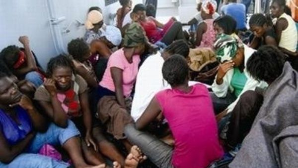 A group of undocumented Haitians in the Bahamas