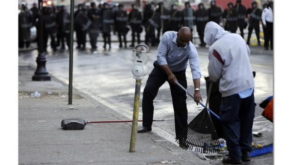 Organizations in Baltimore planned clean-ups of areas across the city Tuesday following Monday's uprising, and a Peace Walk to be held at 5:30 p.m. local time.