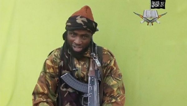 Boko Haram leader Abubakar Shekau speaks at an unknown location.