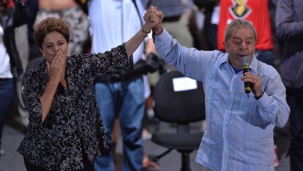 Dilma Rousseff (L) and Lula da Silva (R)