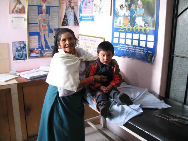 A midwife practicing ancestral medicine in Otavalo, in the north of Ecuador