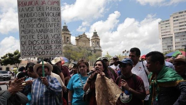 Campesinos protest with 